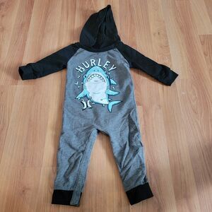 Hurley Hooded Romper Size 12 Months